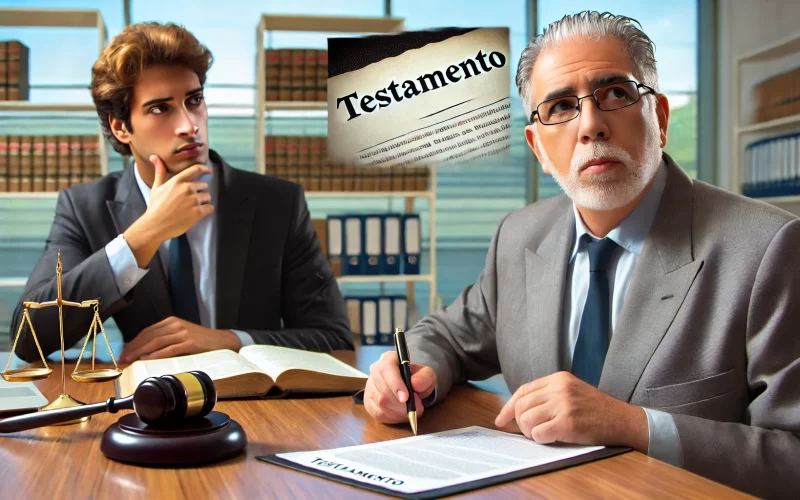 DALL·E 2024-10-10 10.25.08 - A realistic journalistic photo representing the topic of wills and testament types in Brazil. The image sh